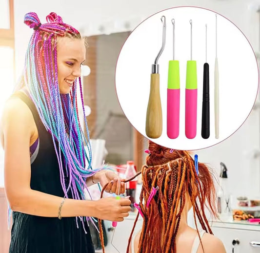 Kit Completo 9 Ganci Uncinetto per Dreadlocks - Strumenti Professionali